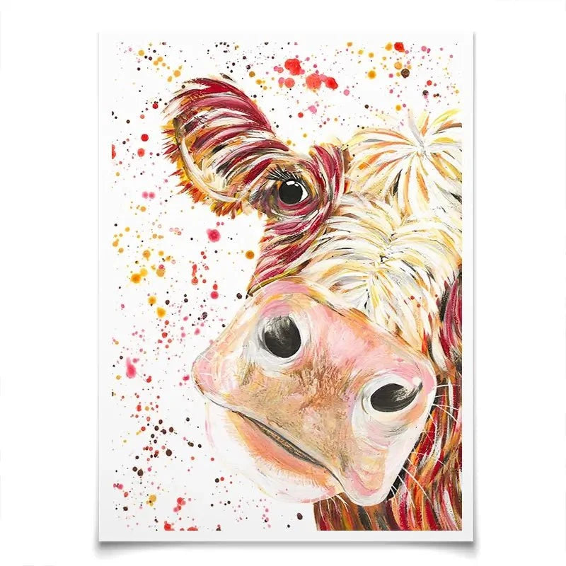 Caleb Cow Art Print Caleb Cow Art Print wall art product Emma LC Art