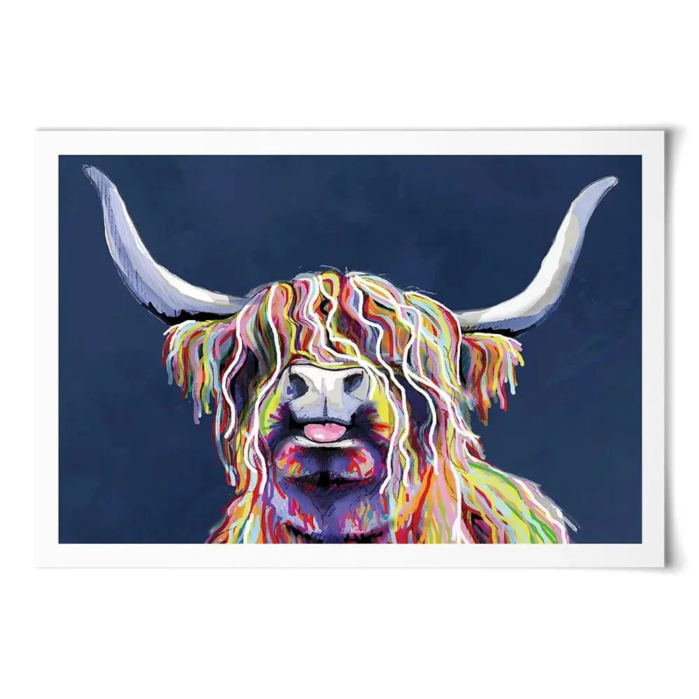 Cheeky Coo In Navy Blue Art Print Cheeky Coo In Navy Blue Art Print wall art product Independent