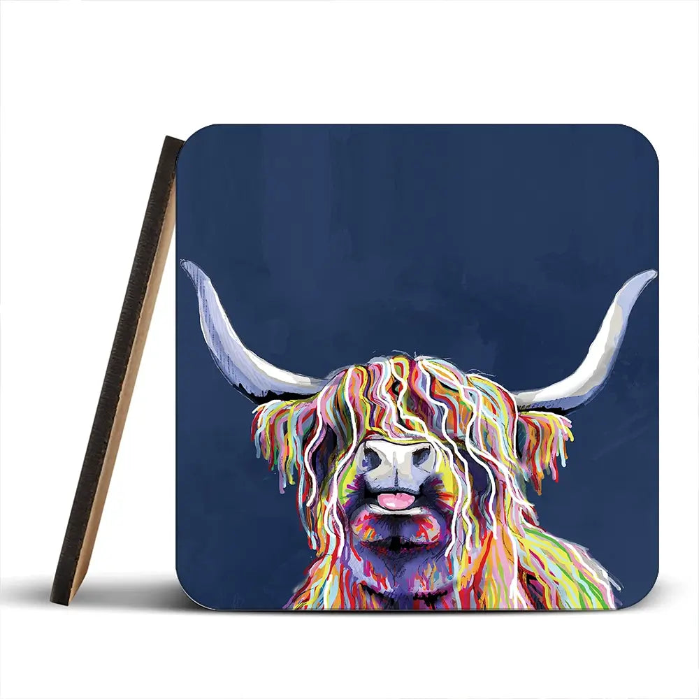 Cheeky Coo In Navy Blue Coaster Set Cheeky Coo In Navy Blue Coaster Set wall art product Independent