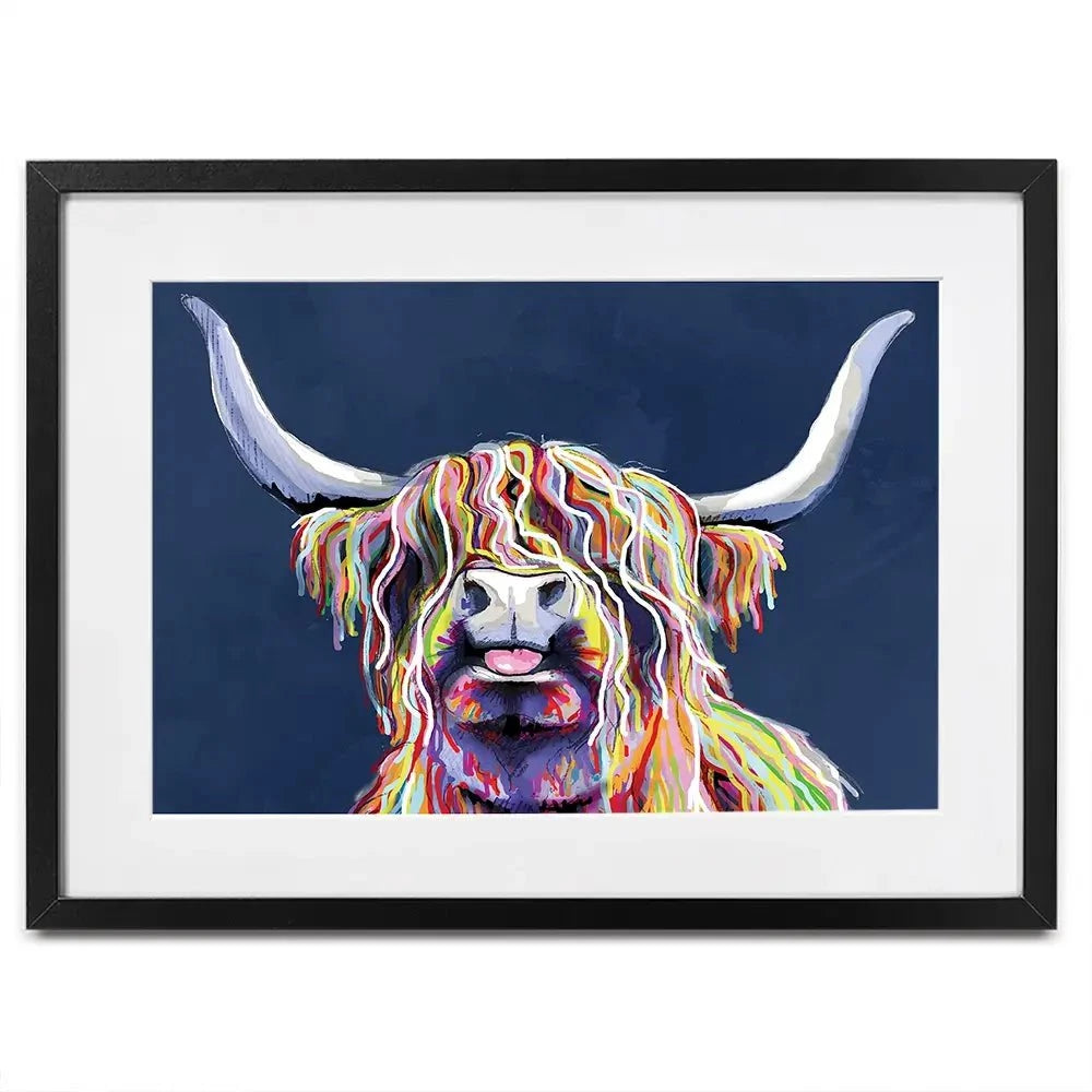 Cheeky Coo In Navy Blue Framed Art Print Cheeky Coo In Navy Blue Framed Art Print wall art product Independent