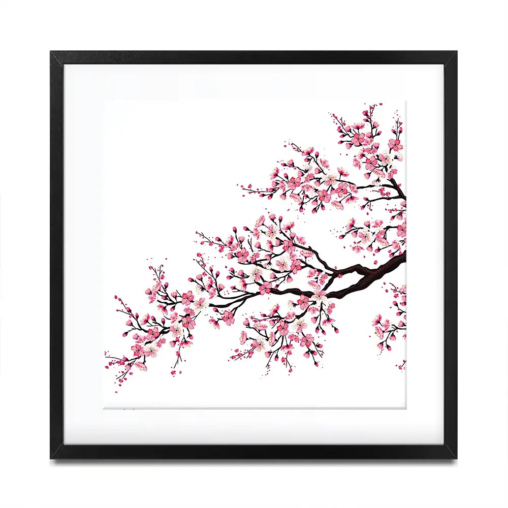 Cherry Blossom Branch Square Framed Art Print Cherry Blossom Branch Square Framed Art Print wall art product fresher / Shutterstock