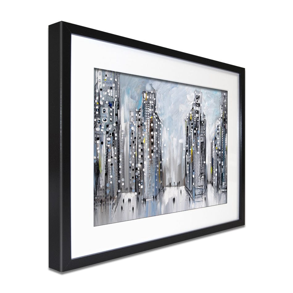 City Street Scene Framed Art Print wall art product Ekaterina Ermilkina / Independent