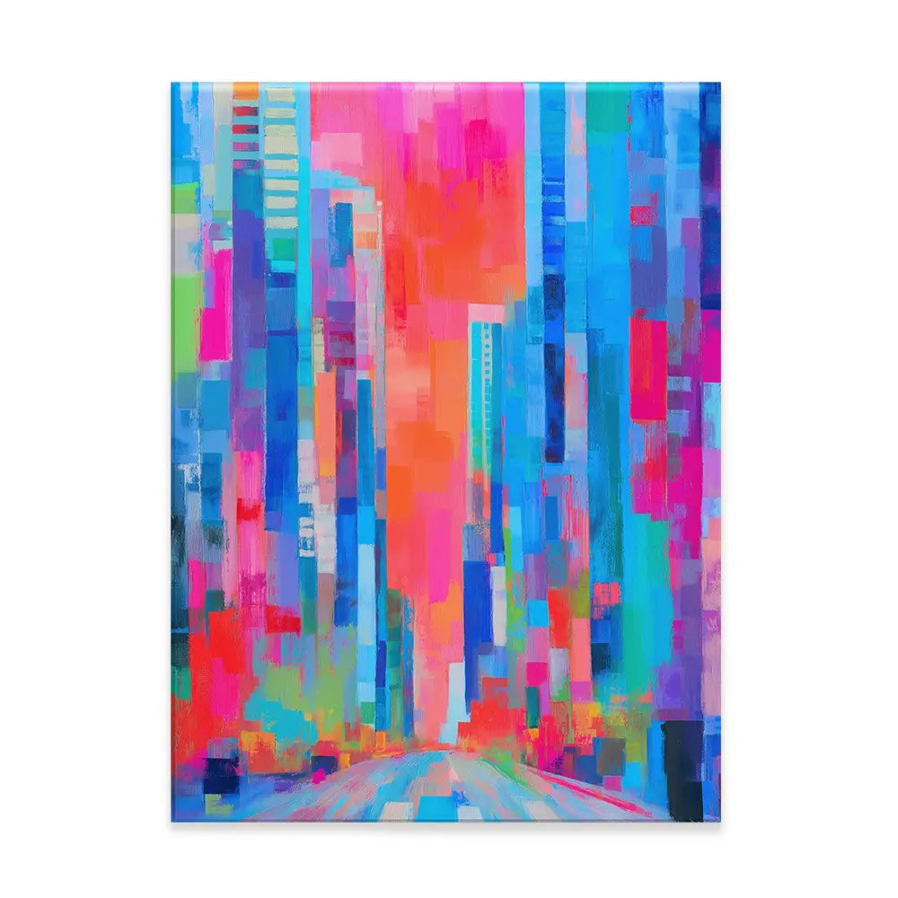 City Sunrise In Colour Canvas Print City Sunrise In Colour Canvas Print wall art product Chromatic Storm Studio