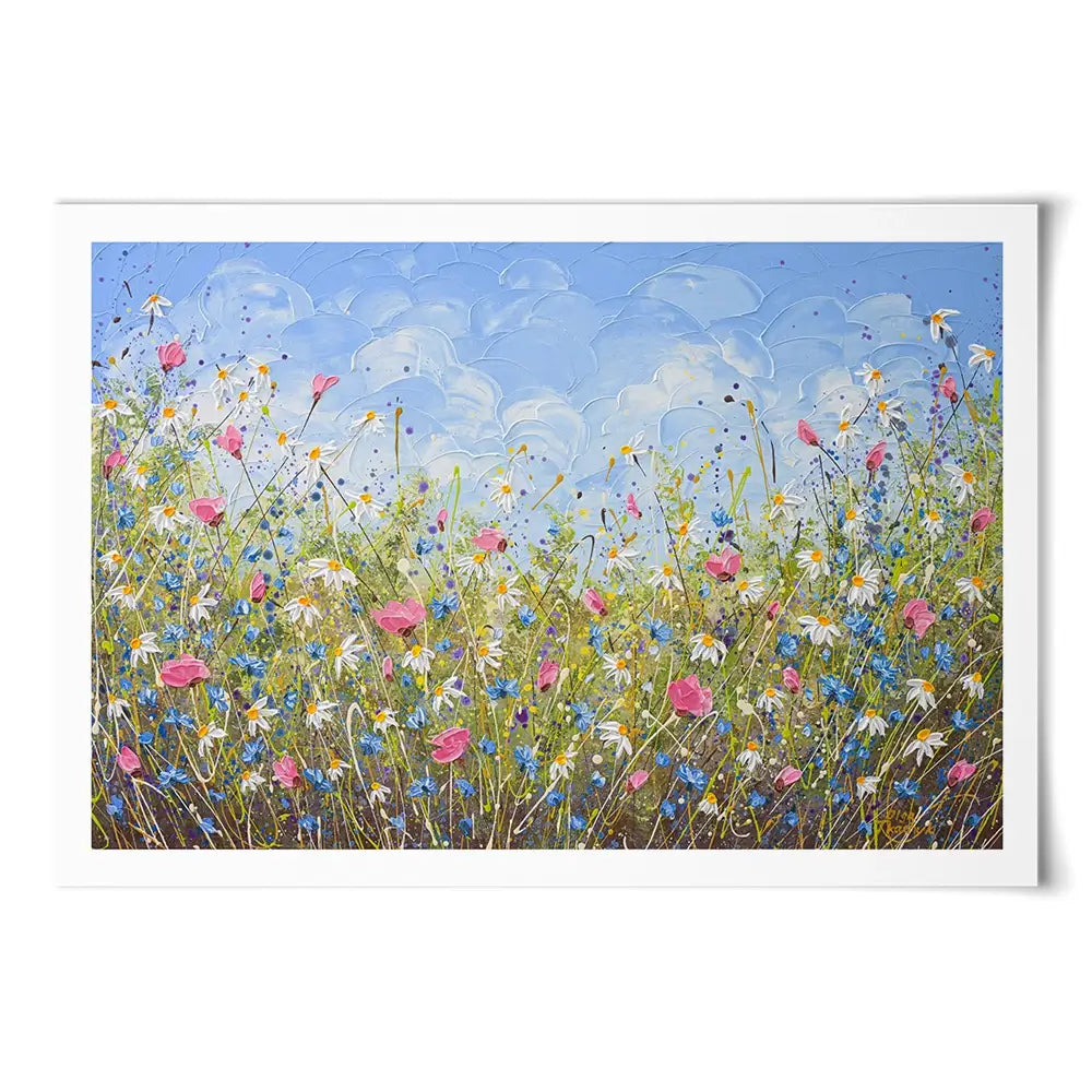 Clouds Over Daisies Art Print Clouds Over Daisies Art Print wall art product Olga Tkachyk