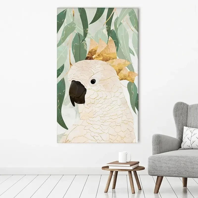Cockatoo Amongst The Leaves Canvas Print Cockatoo Amongst The Leaves Canvas Print wall art product Sarah Manovski