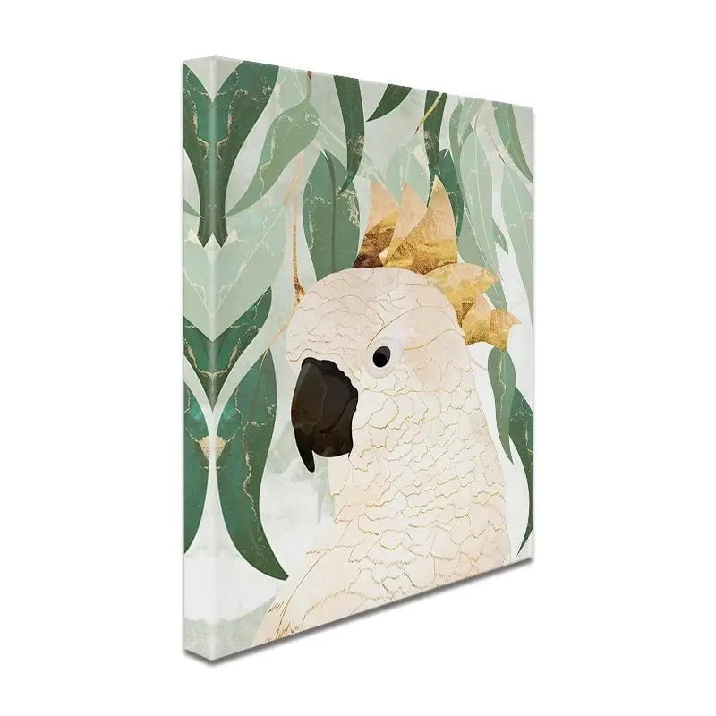 Cockatoo Amongst The Leaves Canvas Print Cockatoo Amongst The Leaves Canvas Print wall art product Sarah Manovski