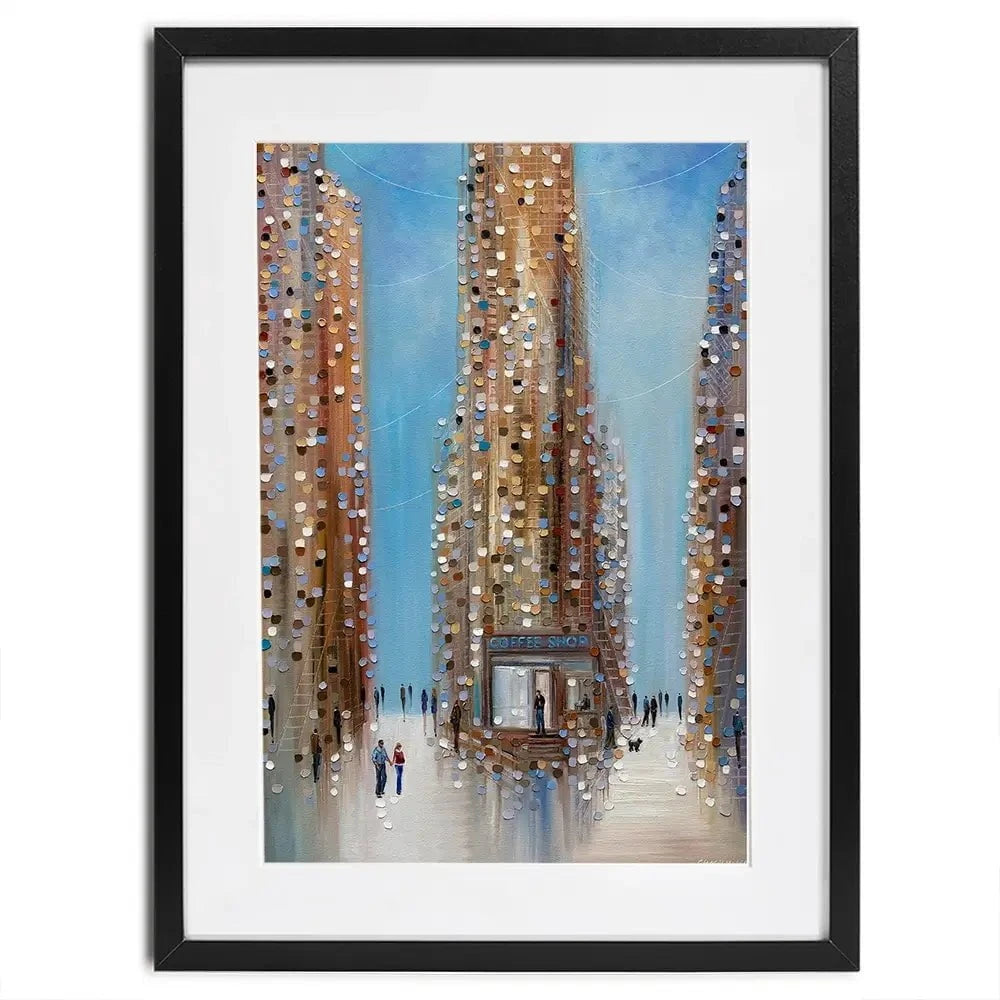 Coffee Shop Framed Art Print Coffee Shop Framed Art Print wall art product Ekaterina Ermilkina