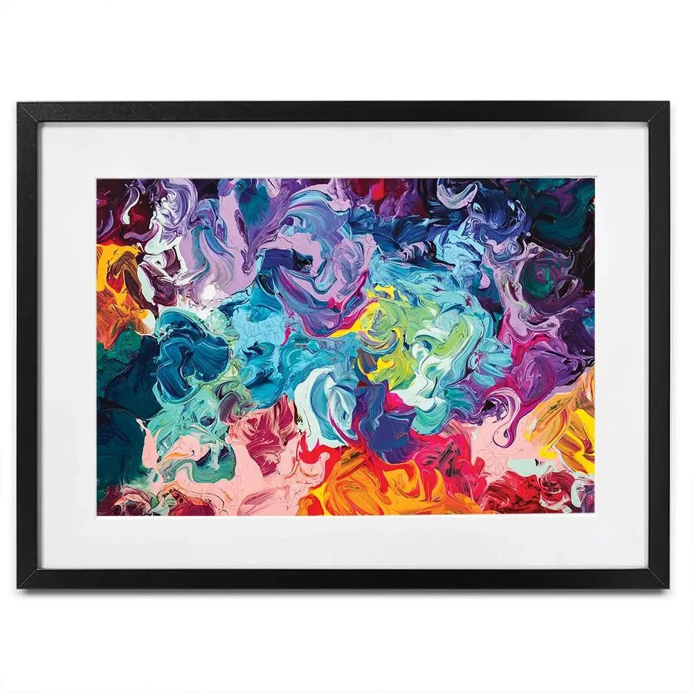 Colourful Abstract Oil Painting Framed Art Print Colourful Abstract Oil Painting Framed Art Print wall art product vhpicstock / Shutterstock