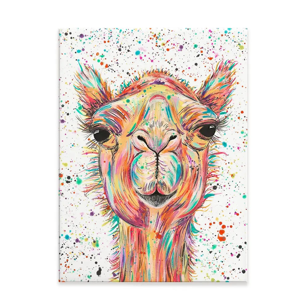Colourful Camel Canvas Print Colourful Camel Canvas Print wall art product Emma LC Art