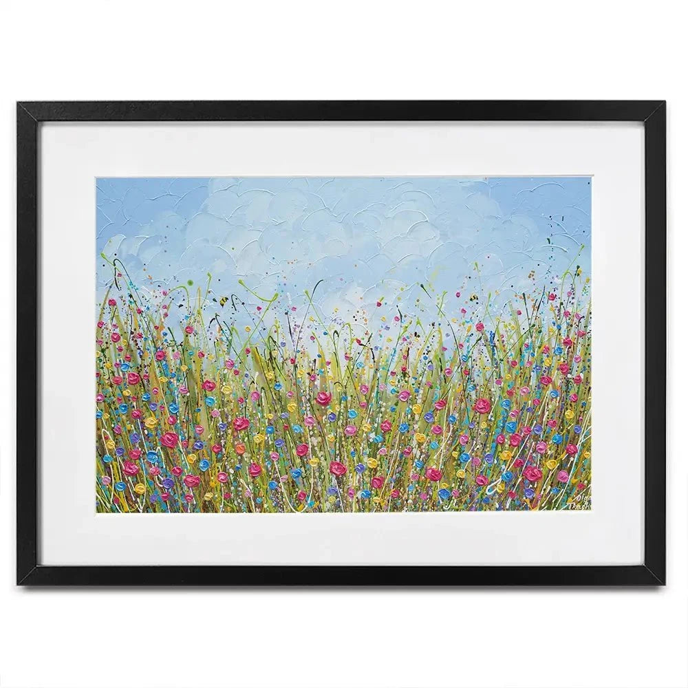 Colourful Flower Meadow Framed Art Print Colourful Flower Meadow Framed Art Print wall art product Olga Tkachyk