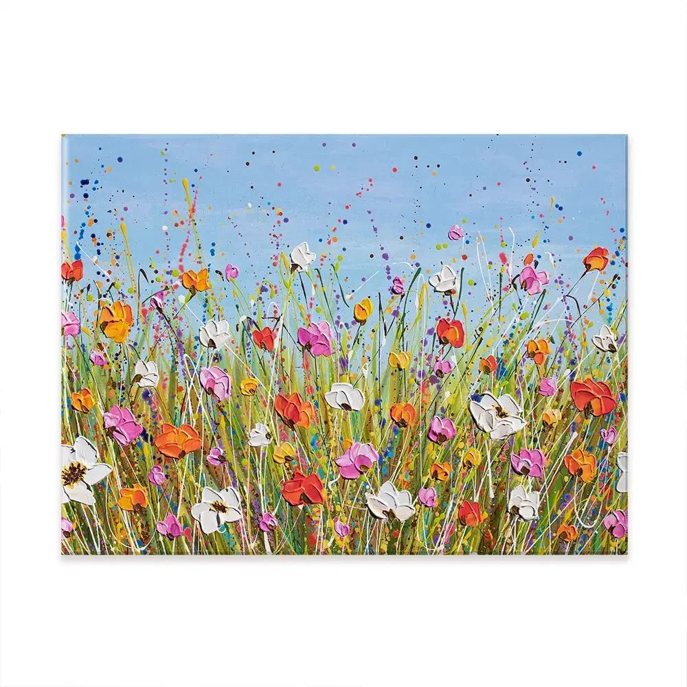 Colourful Flowers Canvas Print Colourful Flowers Canvas Print wall art product Olga Tkachyk