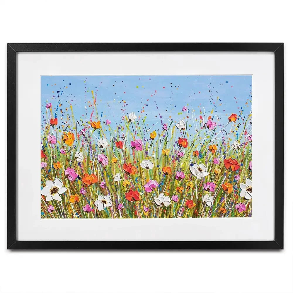 Colourful Flowers Framed Art Print Colourful Flowers Framed Art Print wall art product Olga Tkachyk