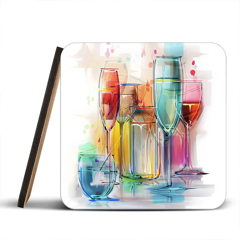 Colourful Glasses Coaster Set Colourful Glasses Coaster Set wall art product Teni / Shutterstock