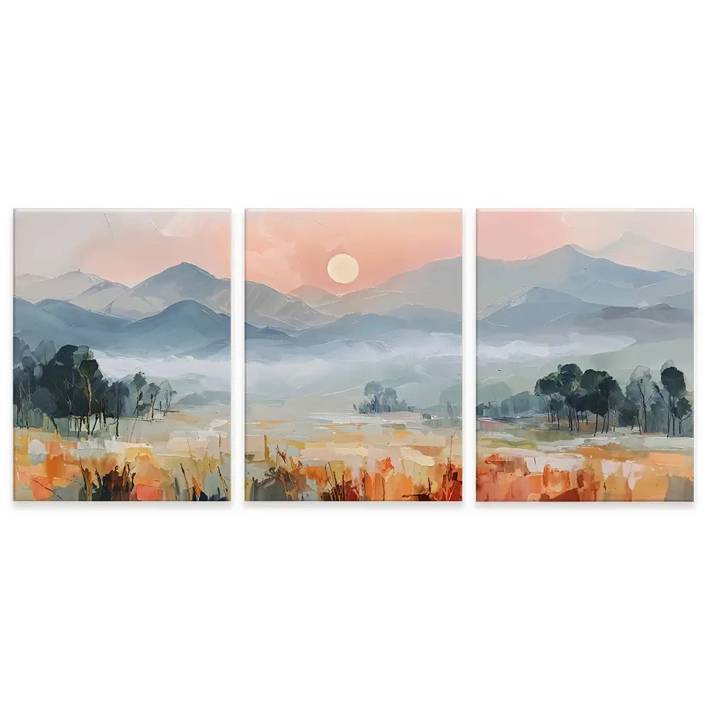 Colourful Land Trio Canvas Print Colourful Land Trio Canvas Print wall art product IAmHomeStudio
