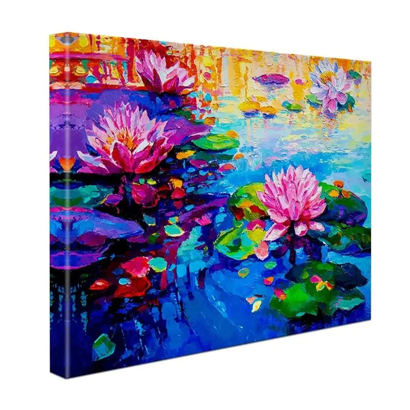 Colourful Lily Lake Canvas Print Colourful Lily Lake Canvas Print wall art product Ivailo Nikolov / Shutterstock