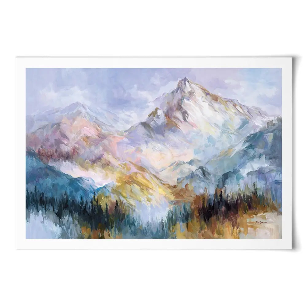 Colourful Mountain Impressions Art Print Colourful Mountain Impressions Art Print wall art product Leon Devenice