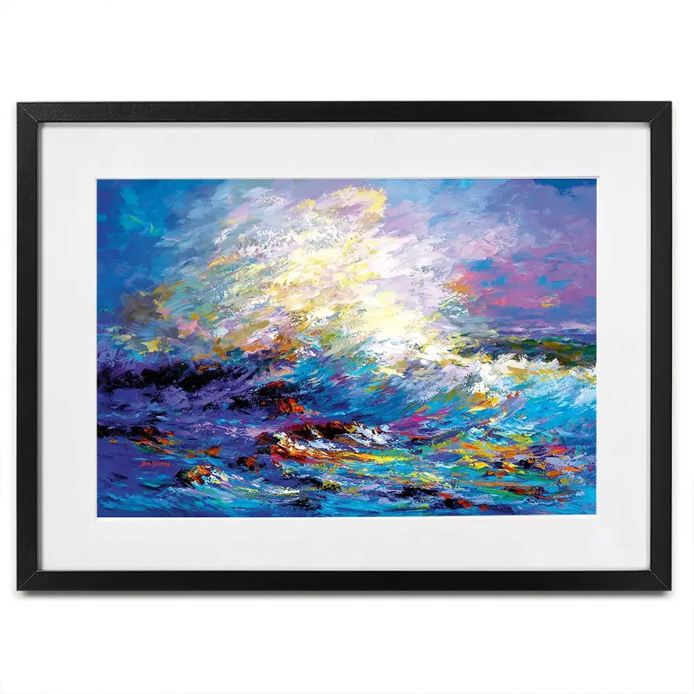 Colourful Ocean Waves Framed Art Print Colourful Ocean Waves Framed Art Print wall art product Leon Devenice