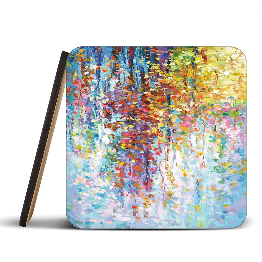 Colourful Reflections 2 Coaster Set Colourful Reflections 2 Coaster Set wall art product Leon Devenice