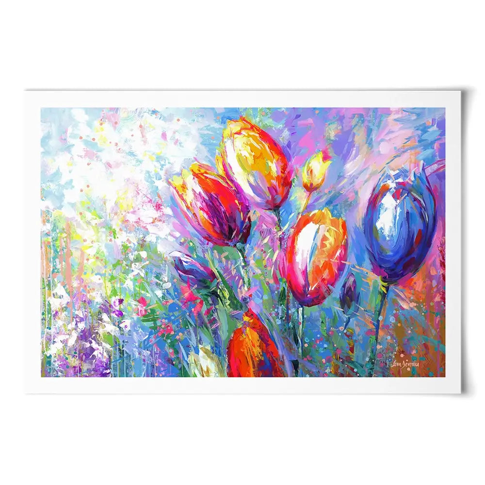 Colourful Tulips Art Print Colourful Tulips Art Print wall art product Leon Devenice