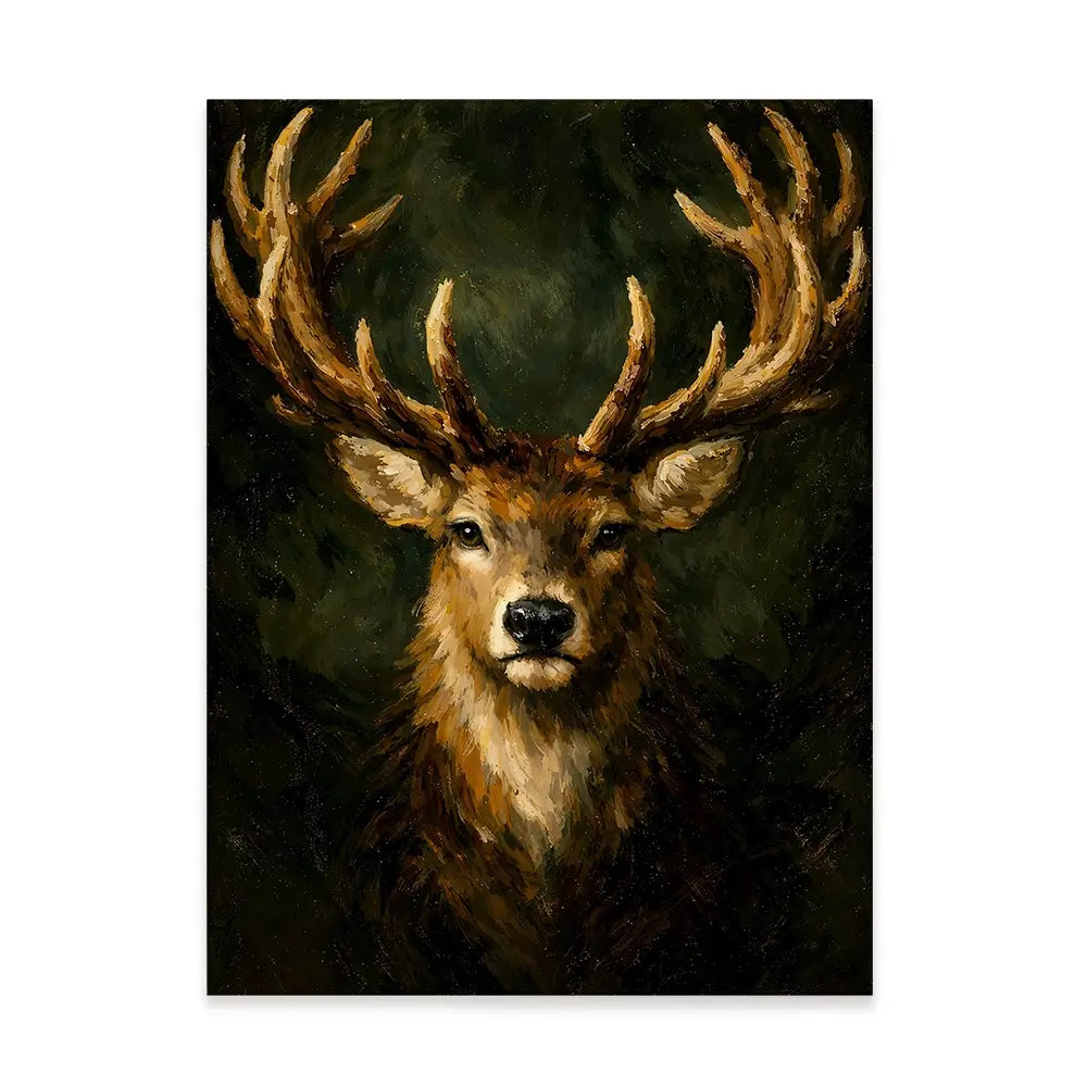 Commanding Deer Canvas Print Commanding Deer Canvas Print wall art product IAmHomeStudio