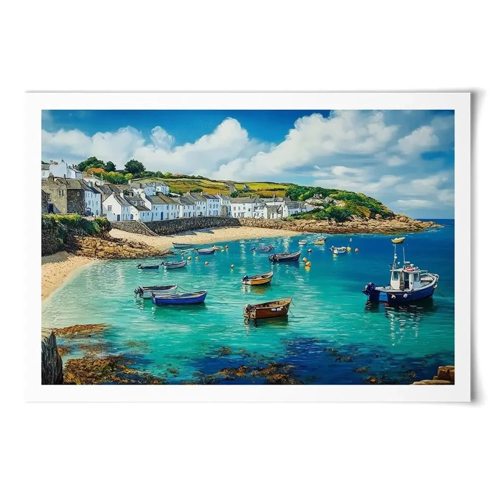 Cornwall Coastal Village Art Print Cornwall Coastal Village Art Print wall art product David Alexander Elder