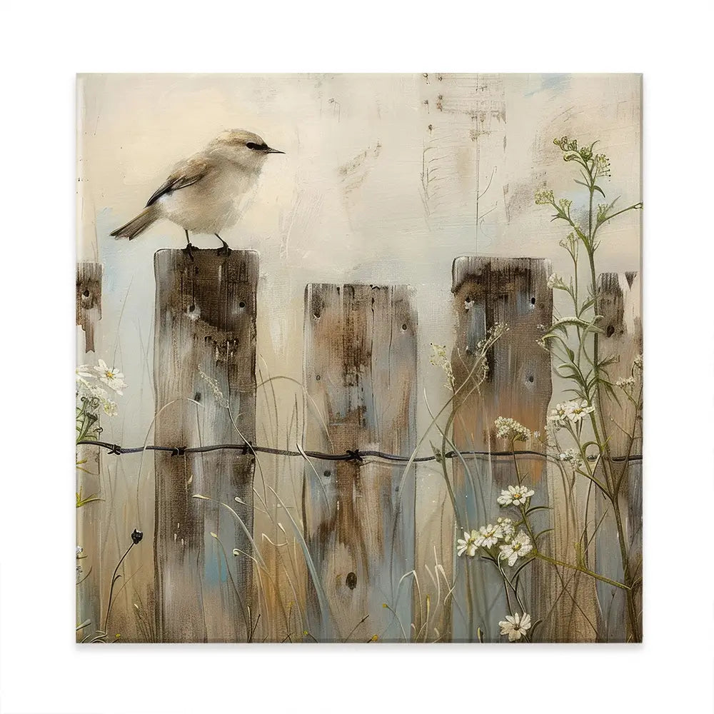 Country Bird Square Canvas Print Country Bird Square Canvas Print wall art product Arlington Prints - Independent