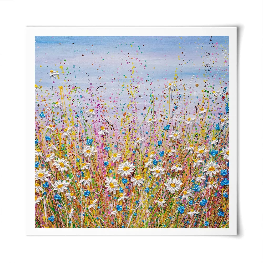 Cover Me In Daisies Square Art Print Cover Me In Daisies Square Art Print wall art product Olga Tkachyk