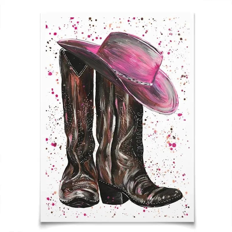 Cowgirl Art Print Cowgirl Art Print wall art product Emma LC Art