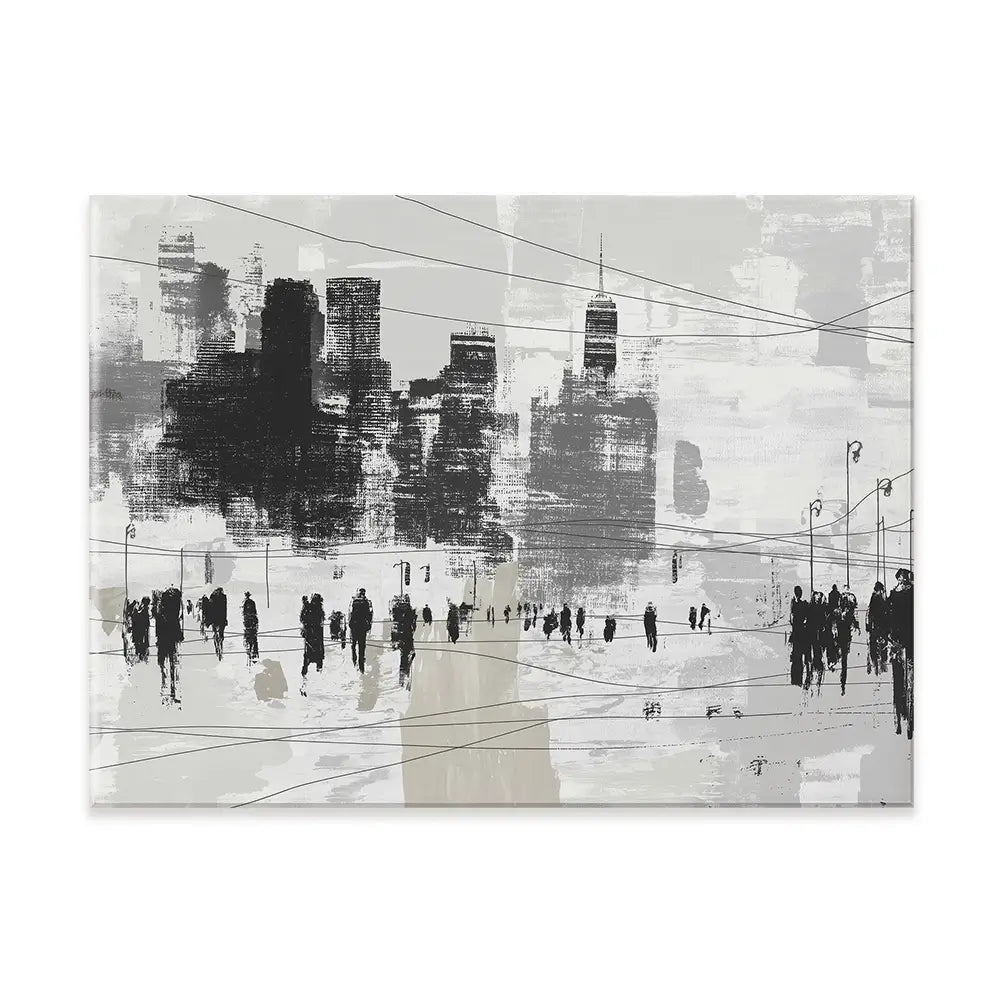 Crosswalk Silence Canvas Print Crosswalk Silence Canvas Print wall art product Chromatic Storm Studio