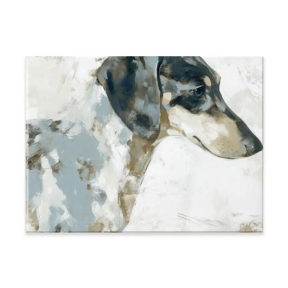 Dachshund In Painterly Profile Canvas Print Dachshund In Painterly Profile Canvas Print wall art product Chromatic Storm Studio