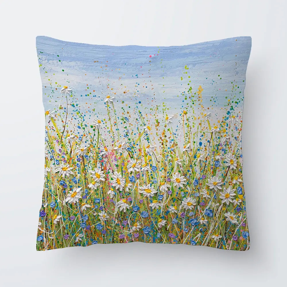Daisies In July Cushion Daisies In July Cushion wall art product Olga Tkachyk