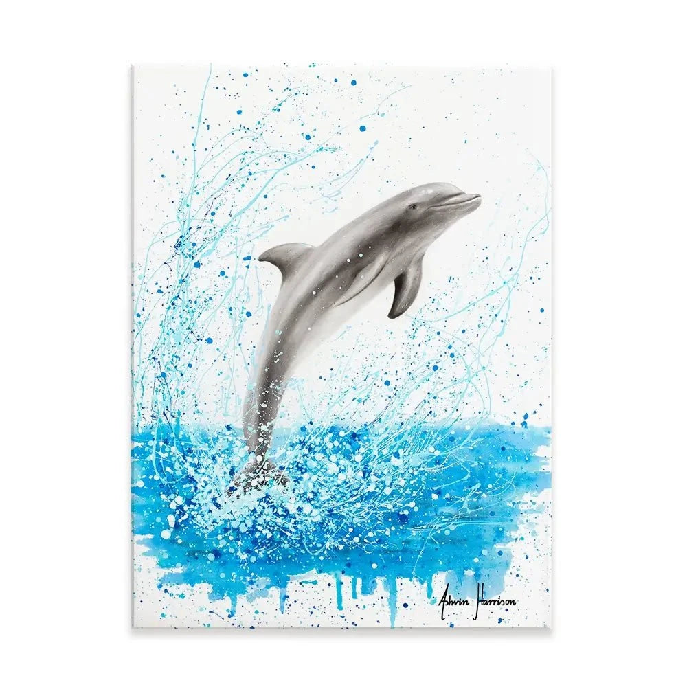 Dancing Dolphin Canvas Print Dancing Dolphin Canvas Print wall art product Ashvin Harrison