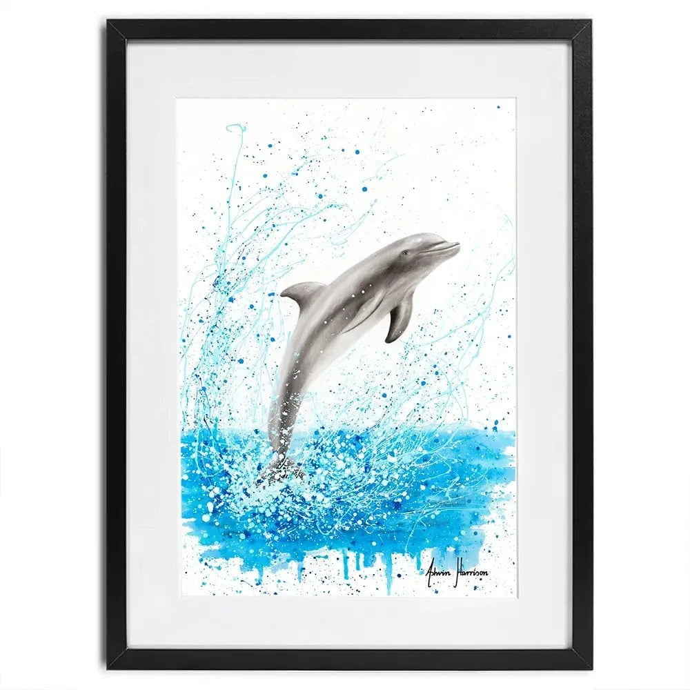 Dancing Dolphin Framed Art Print Dancing Dolphin Framed Art Print wall art product Ashvin Harrison