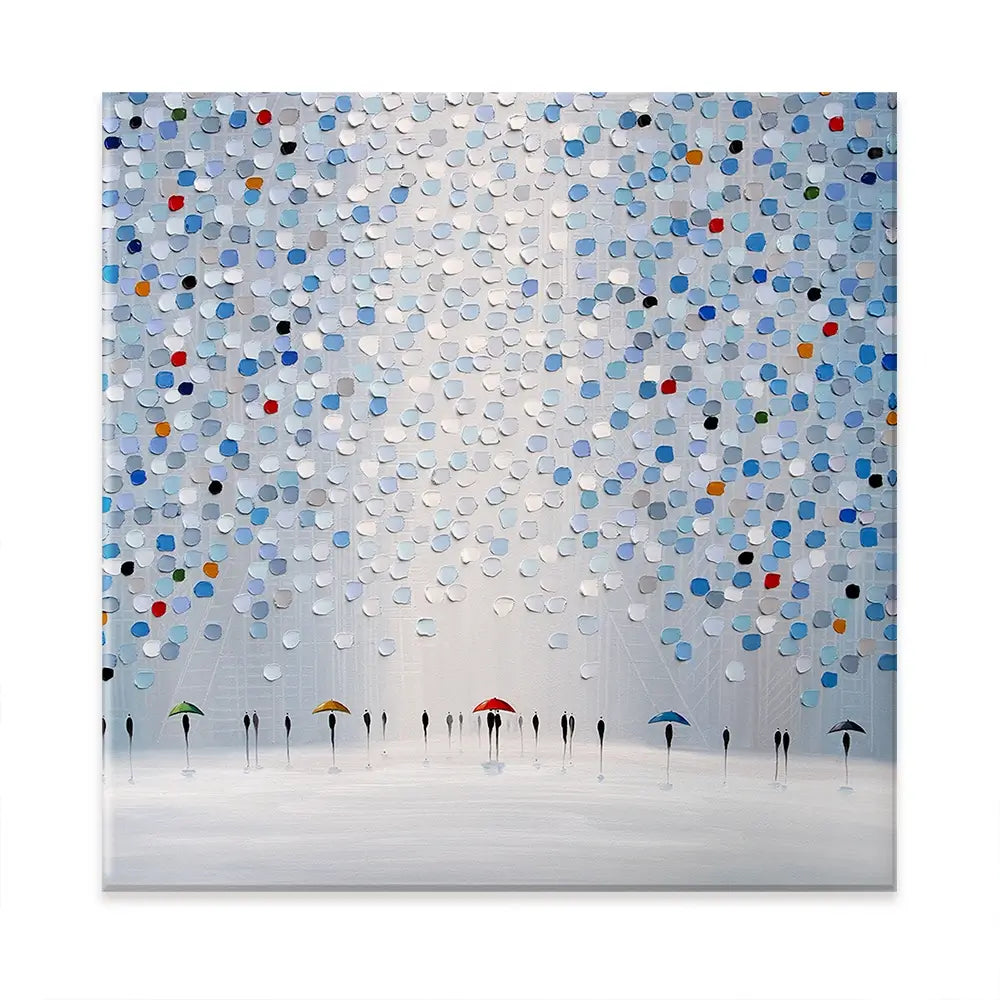 Dancing In The Pale Blue Rain Oversized Canvas Print Dancing In The Pale Blue Rain Oversized Canvas Print wall art product Ekaterina Ermilkina