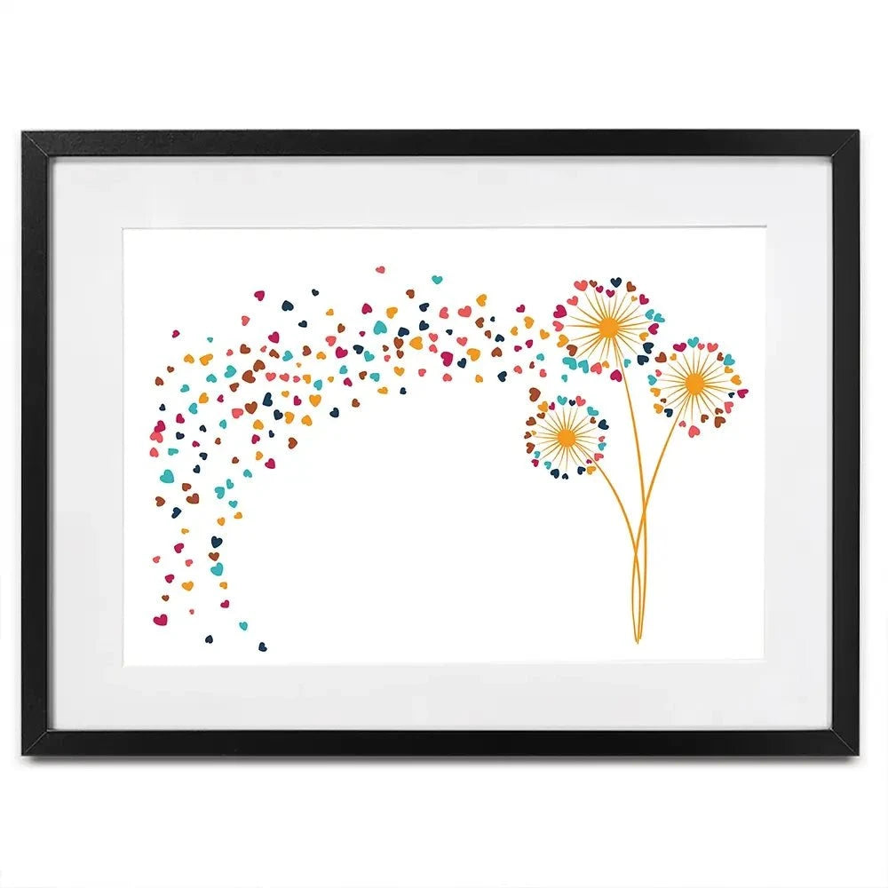 Dandelion Hearts Framed Art Print Dandelion Hearts Framed Art Print wall art product Sunward Art / Shutterstock