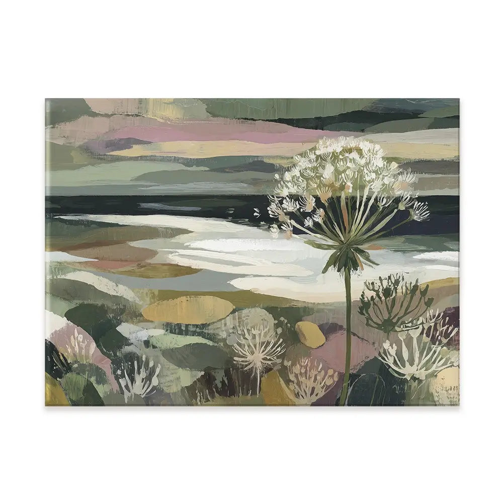 Dandelion Misty Meadow Canvas Print Dandelion Misty Meadow Canvas Print wall art product Chromatic Storm Studio