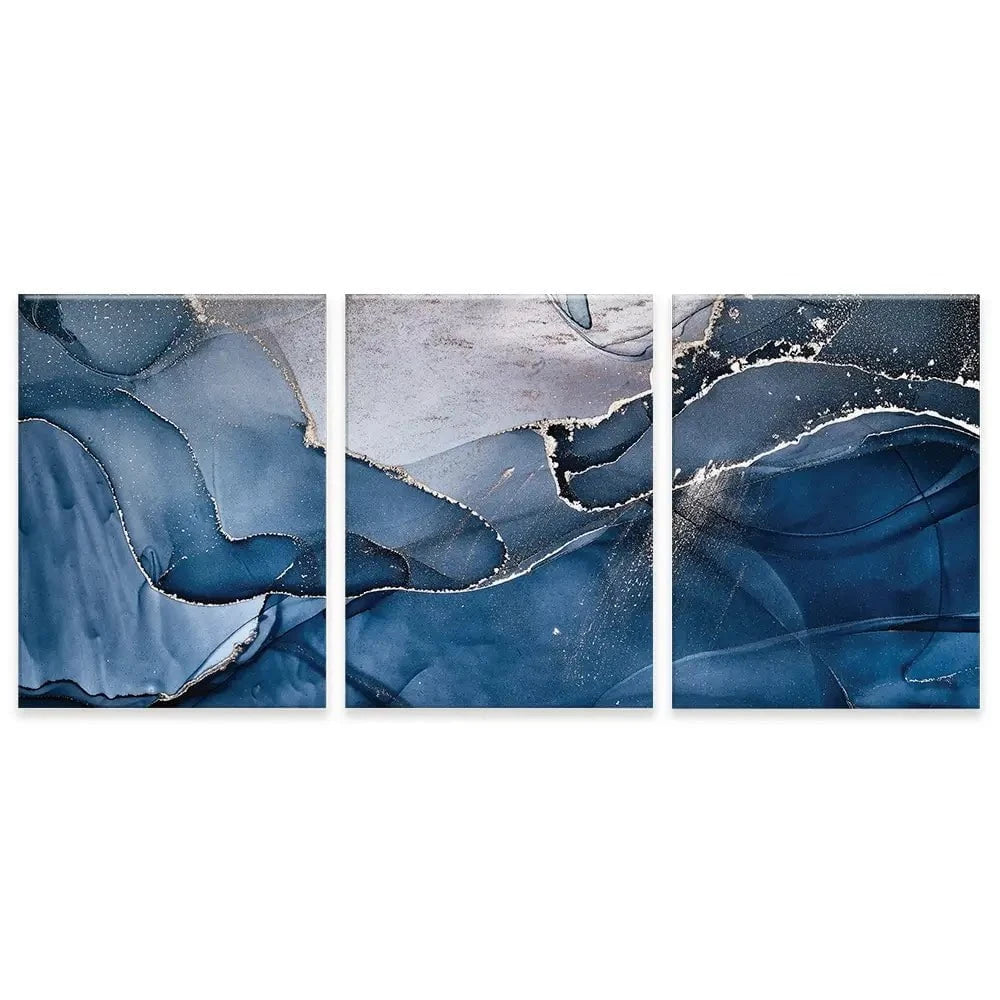 Dark Blue Marble Trio Canvas Print Dark Blue Marble Trio Canvas Print wall art product djero.adlibeshe yahoo.com / Shutterstock