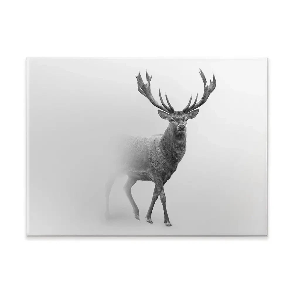Deer In The Fog Canvas Print Deer In The Fog Canvas Print wall art product Effect of Darkness / Shutterstock