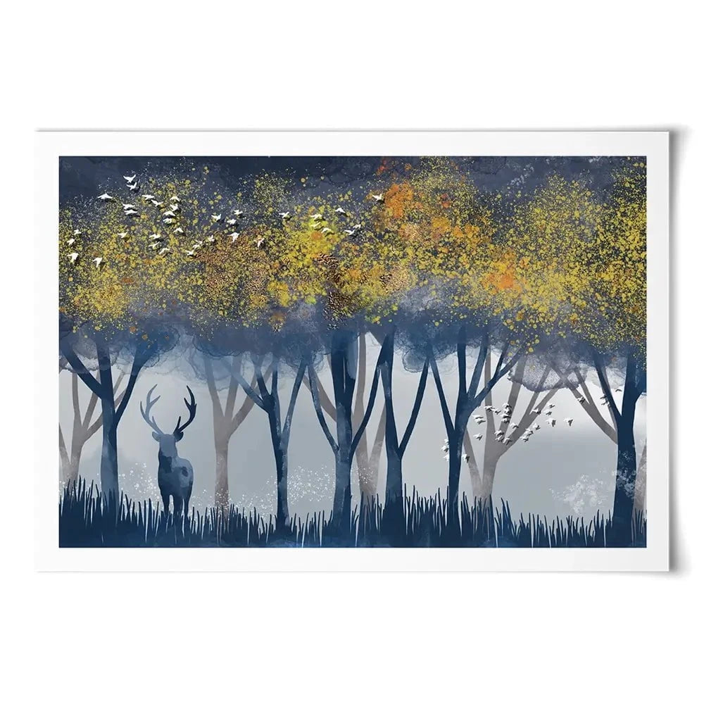 Deer In The Woods Art Print Deer In The Woods Art Print wall art product Independent