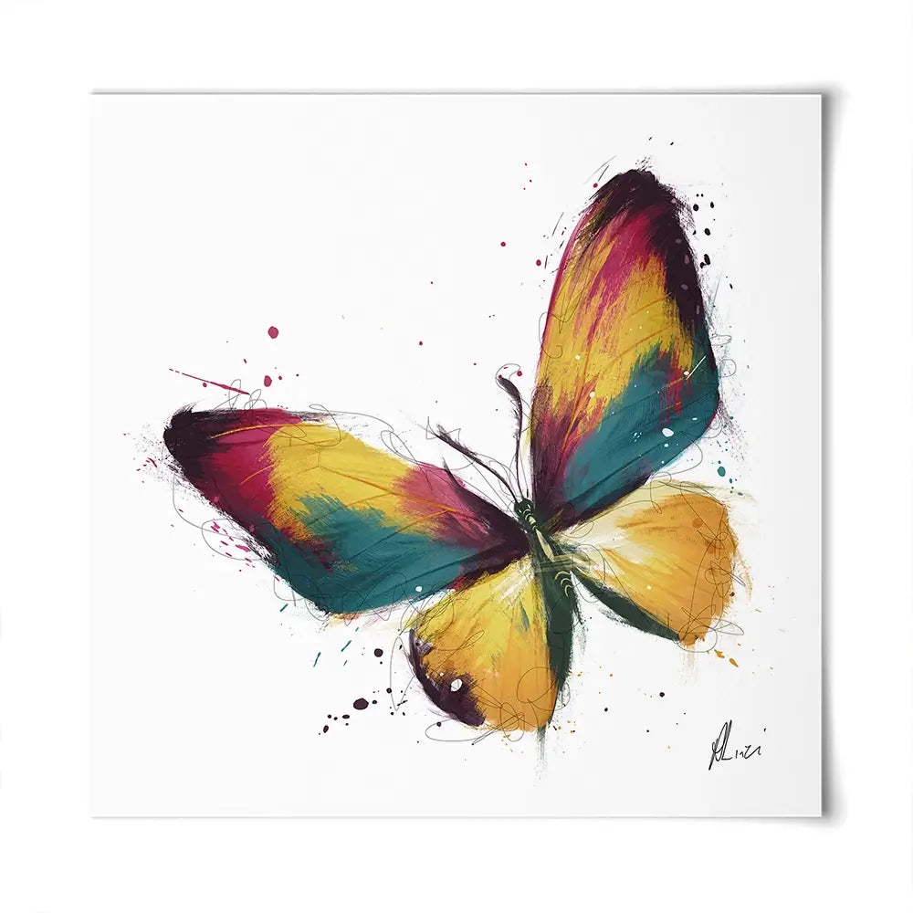 Delicate Butterfly Square Art Print Delicate Butterfly Square Art Print wall art product Aimee Linzi