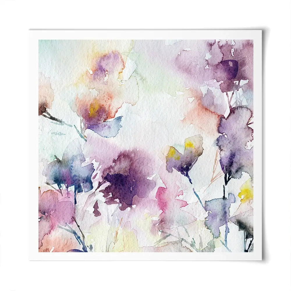 Delicate Floral Watercolour Square Art Print Delicate Floral Watercolour Square Art Print wall art product Oaurea / Shutterstock