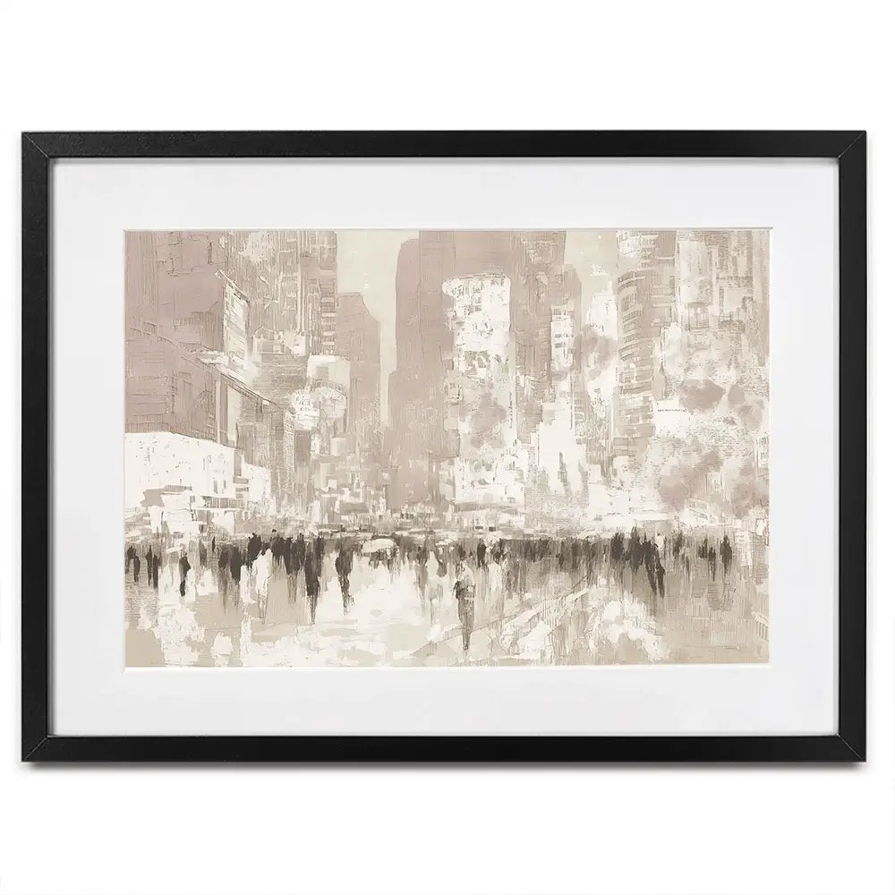 Dense Avenue In Vapor Framed Art Print Dense Avenue In Vapor Framed Art Print wall art product Chromatic Storm Studio