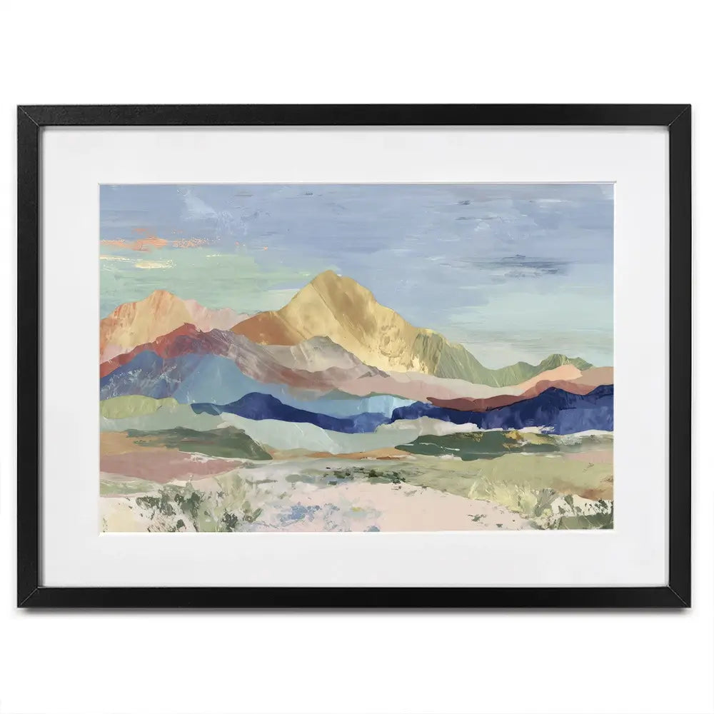 Desert Basin Sunset Vista Framed Art Print Desert Basin Sunset Vista Framed Art Print wall art product Chromatic Storm Studio