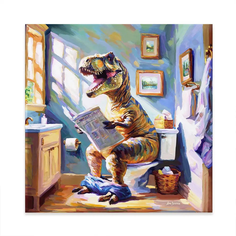 Dino's Daily Dose of Humour Canvas Print Dino's Daily Dose of Humour Canvas Print wall art product Leon Devenice
