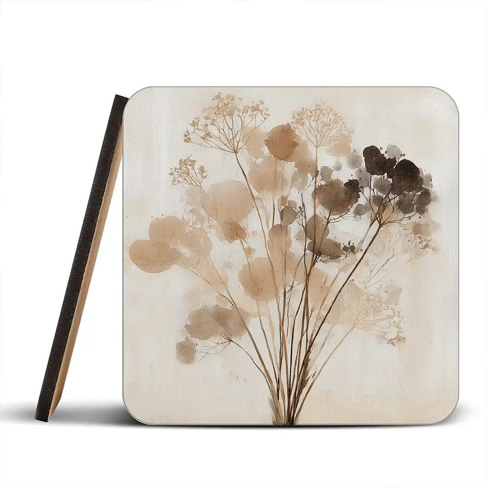 Dried Florals Coaster Set Dried Florals Coaster Set wall art product Chromatic Storm Studio