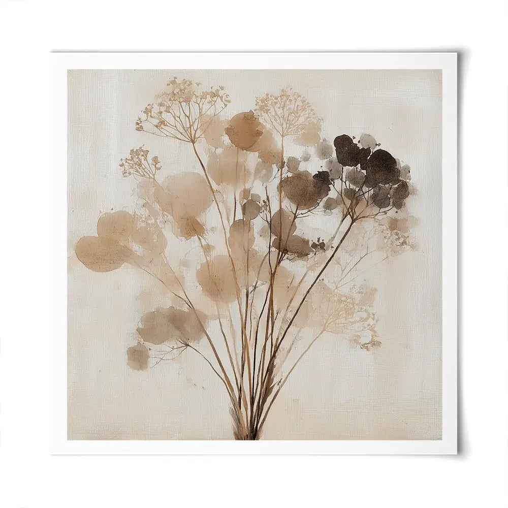 Dried Florals Square Art Print Dried Florals Square Art Print wall art product Chromatic Storm Studio