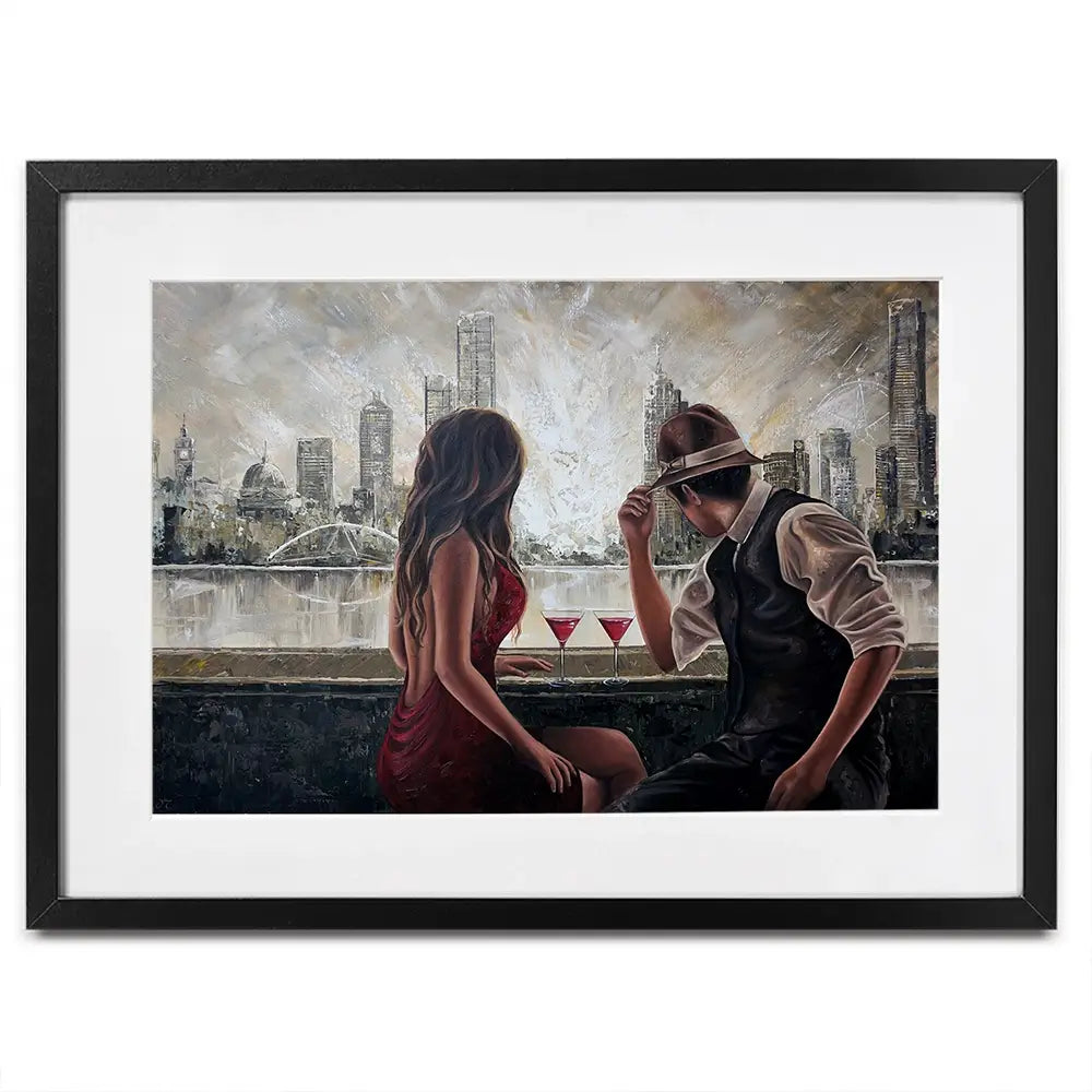 Drinks By The Yarra Framed Art Print Drinks By The Yarra Framed Art Print wall art product Isabella Karolewicz