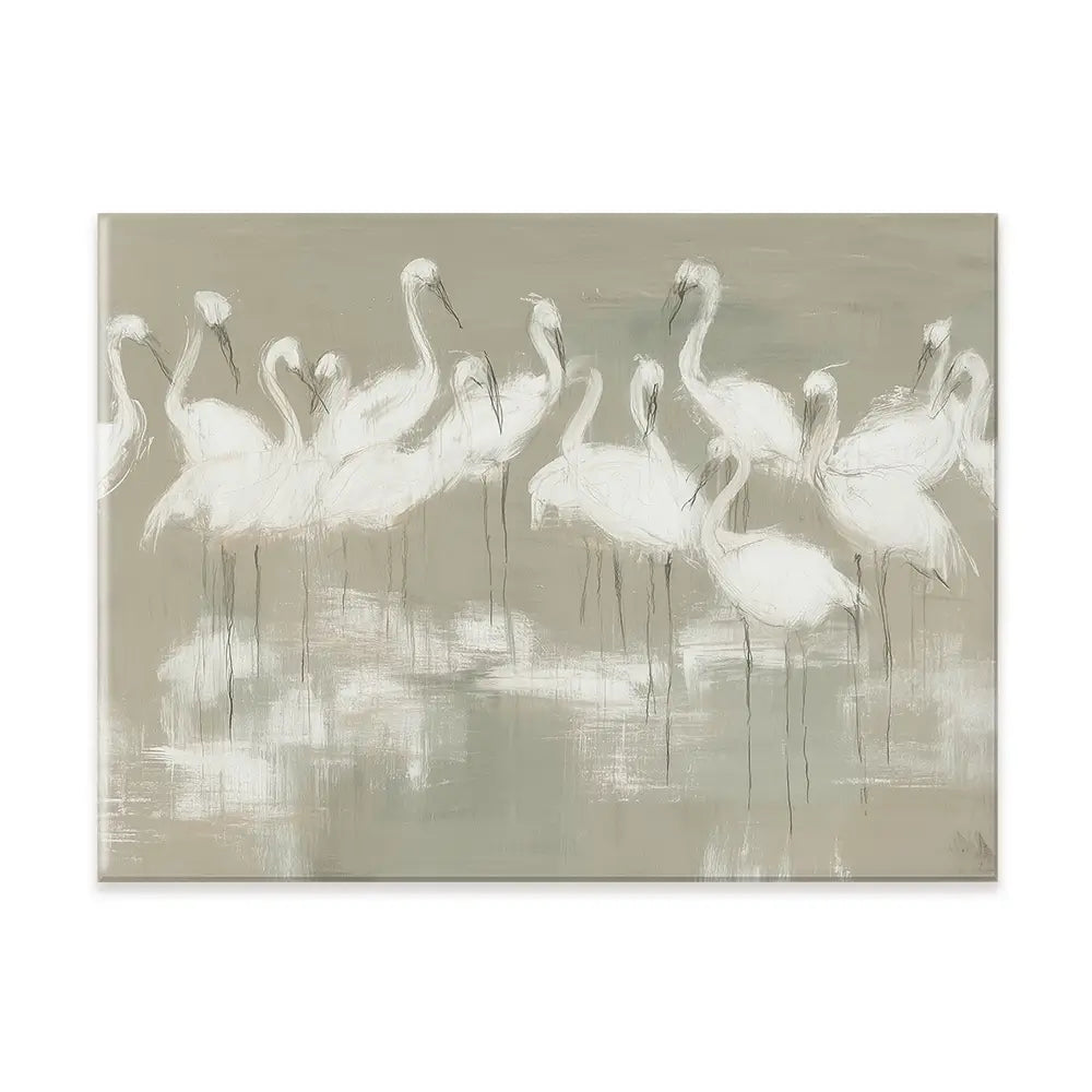Egret Wading Gather Canvas Print Egret Wading Gather Canvas Print wall art product Chromatic Storm Studio