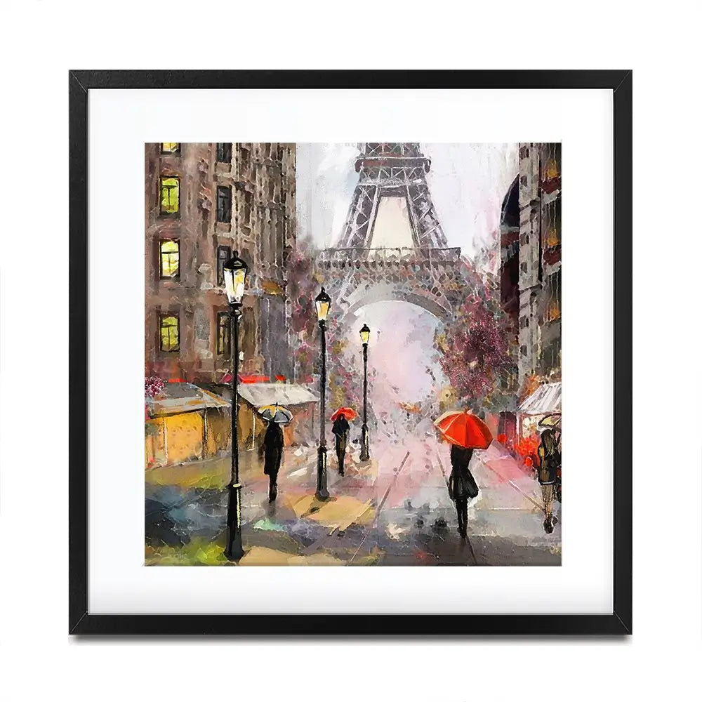 Eiffel Tower Square Framed Art Print Eiffel Tower Square Framed Art Print wall art product lisima / Shutterstock