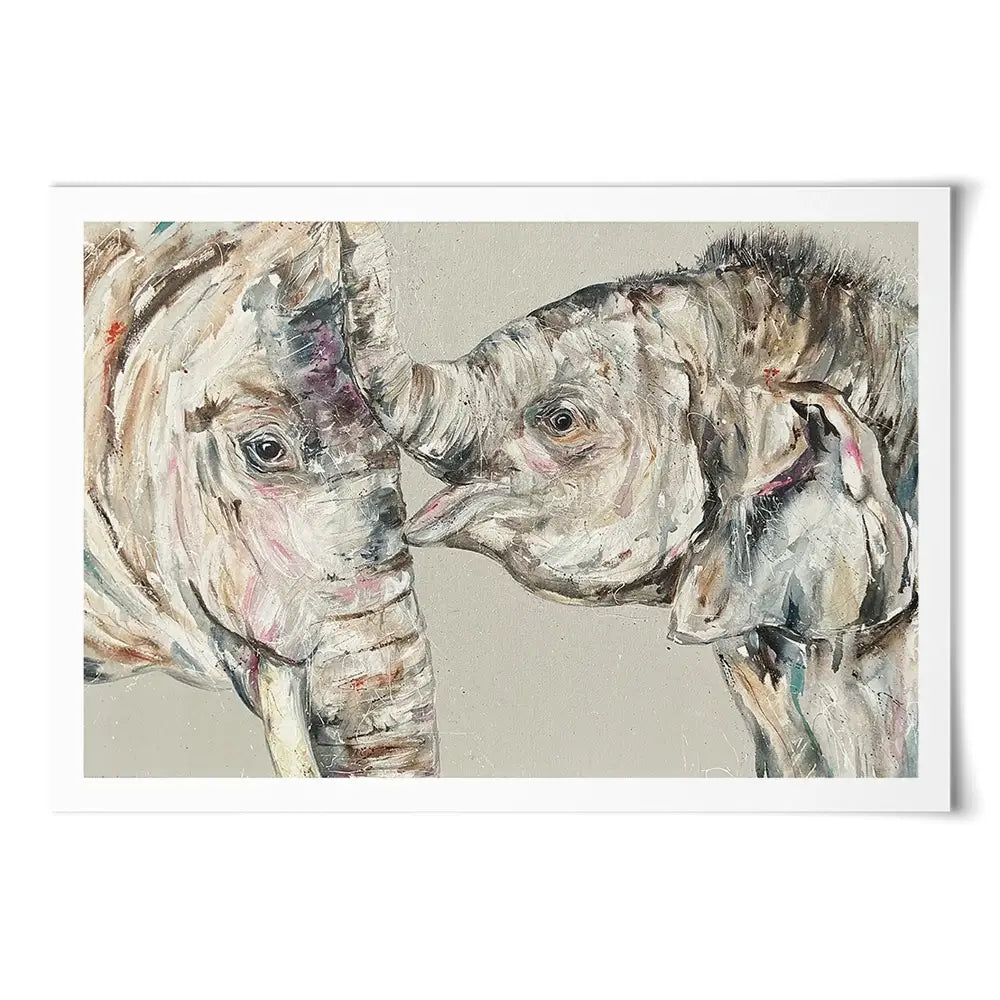 Elephant Bond Art Print Elephant Bond Art Print wall art product Nicola Jane Rowles